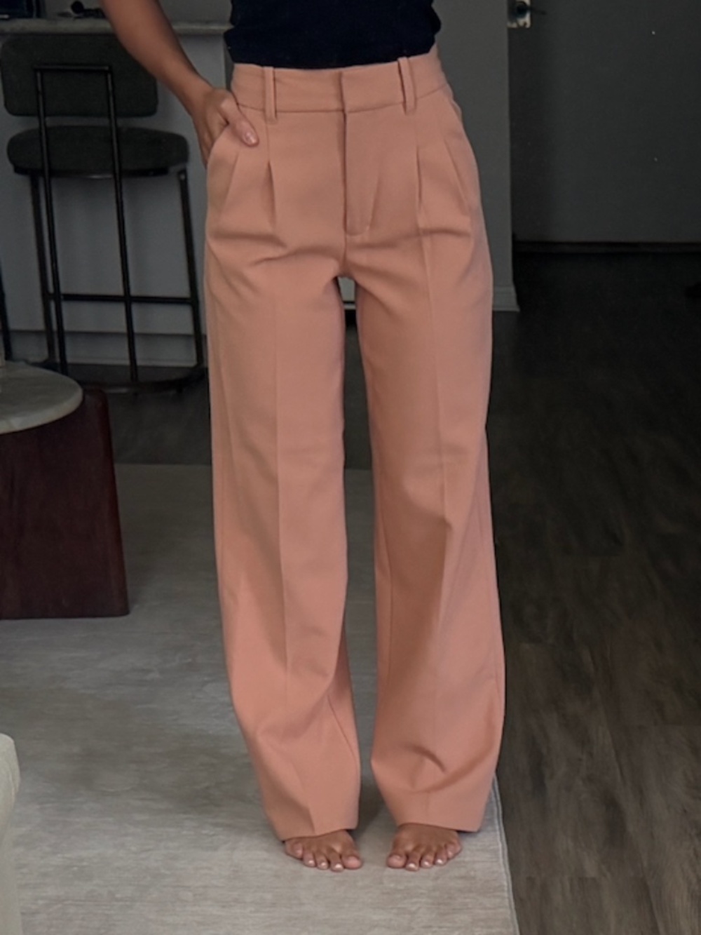Aritzia Wilfred Effortless Pants 00 in Coral Blush